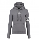 Malelions Captain Hoodie Dames Grey White
