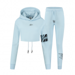 Malelions Captain Trainingspak Crop Dames Light Blue