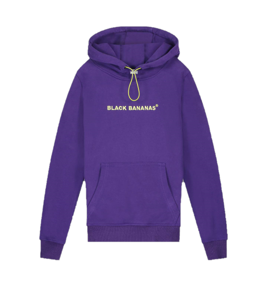 Black Bananas Mania Hoodie Kids Purple/Lime