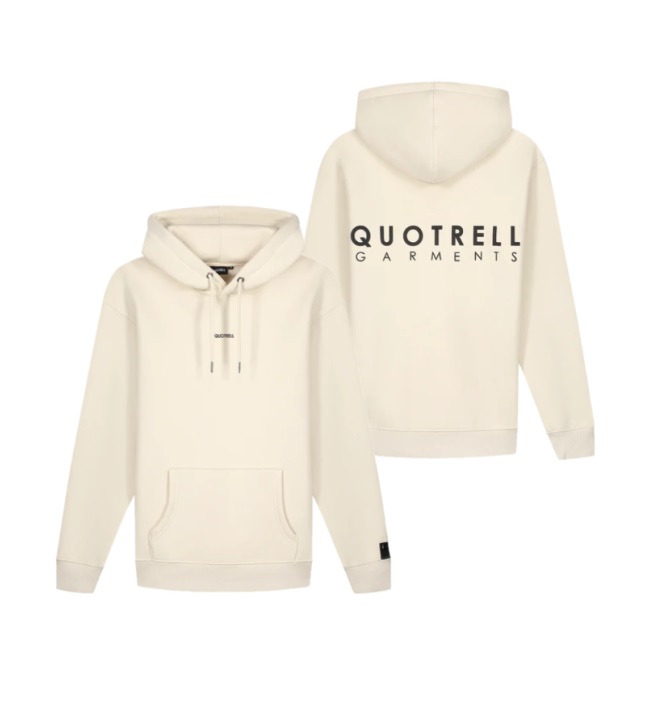 Quotrell Fusa Hoodie Senior Beige/Black - Maat XS - Kleur: Beige | Soccerfanshop