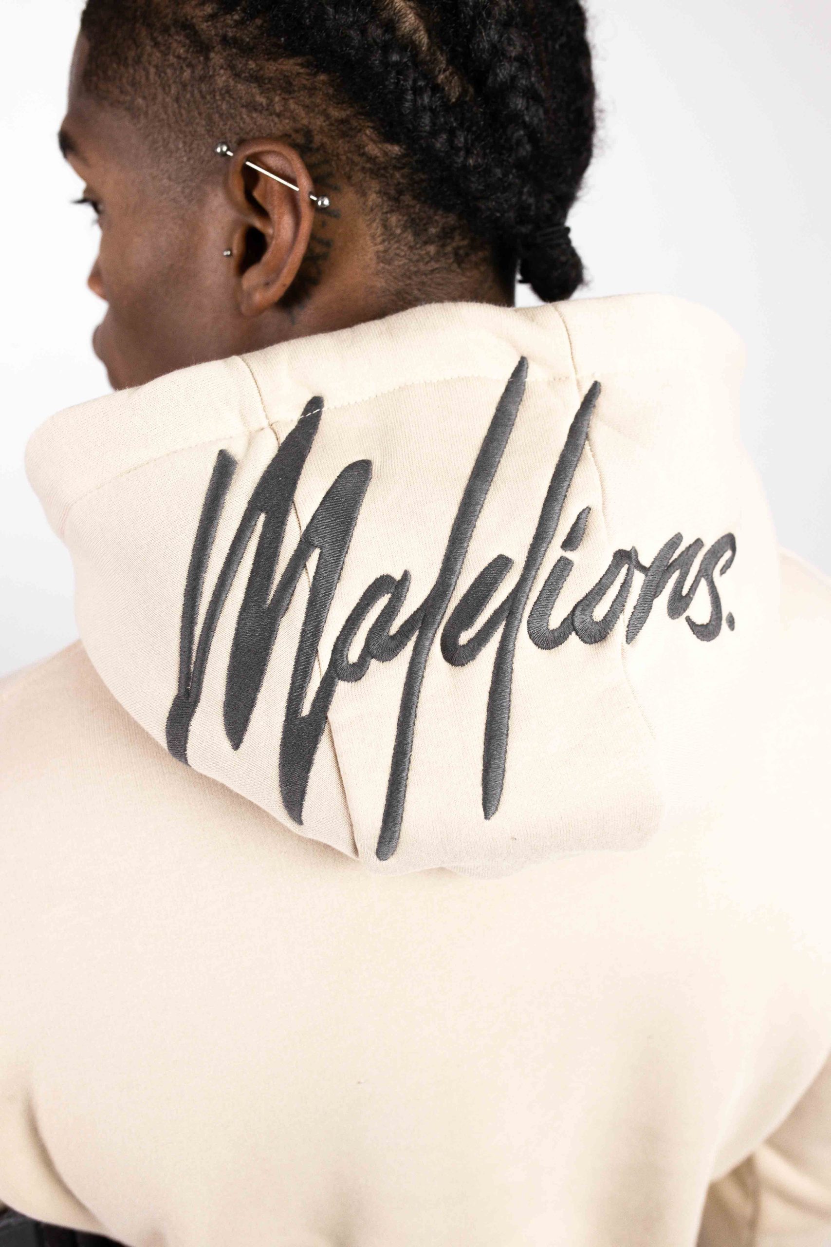 Malelions Captain Hoodie Heren Beige Heren shoppen? | Soccerfanshop NL