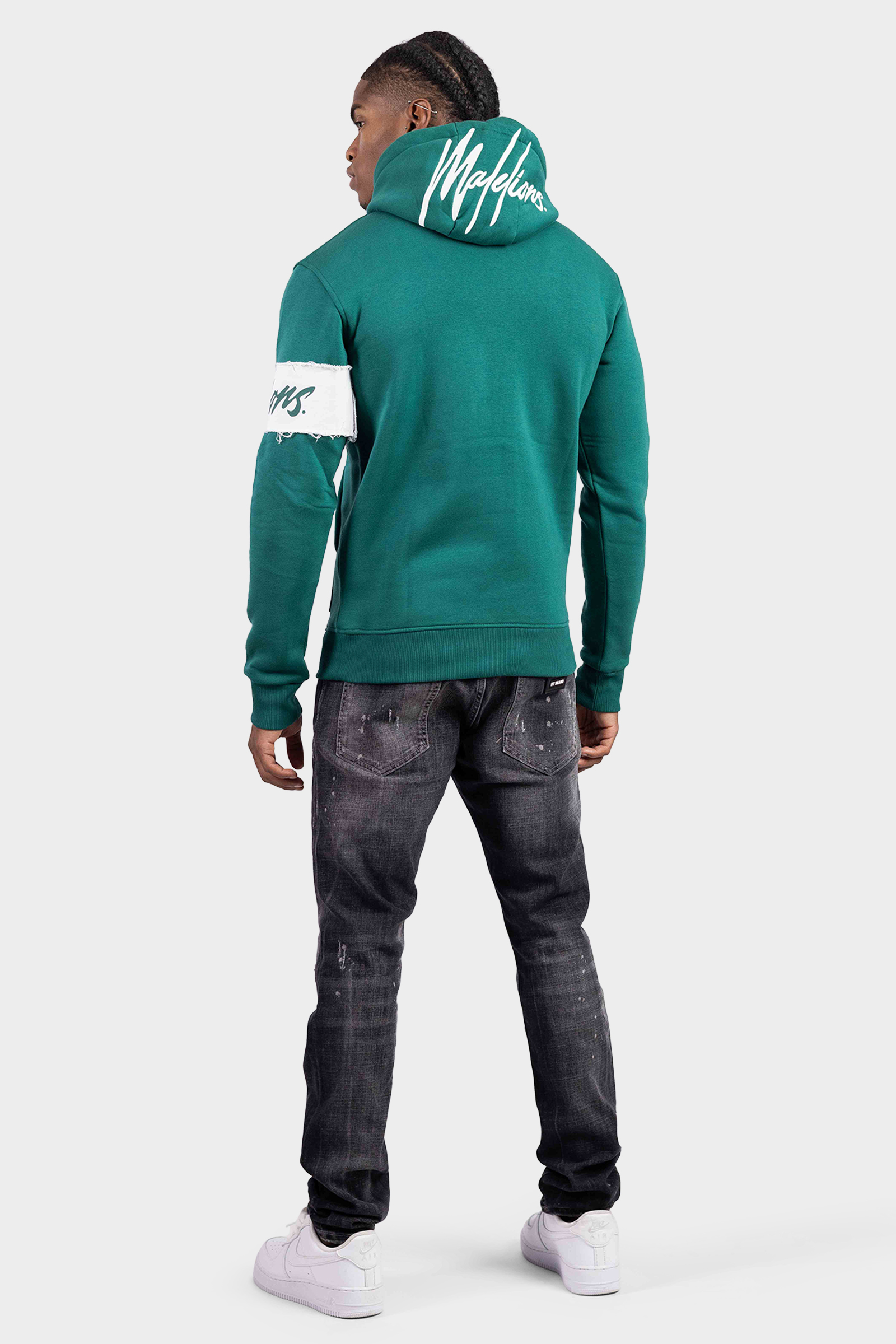 Malelions Captain Hoodie Heren Donkergroen Heren shoppen? | Soccerfanshop NL