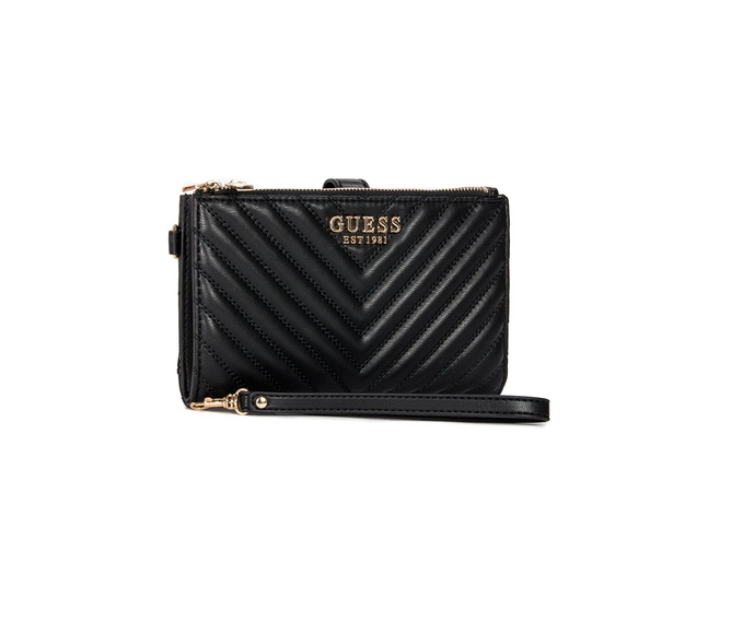 Guess Keillah Double Zipper Wallet Black