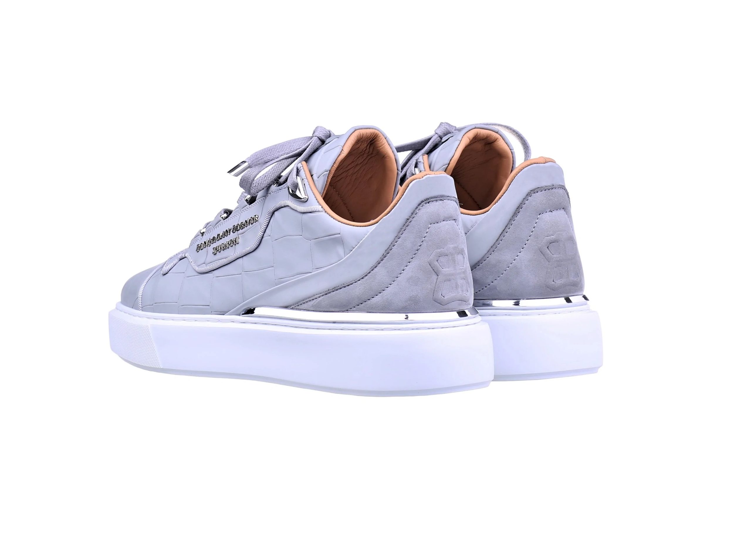 Benjamin Berner Low-Top Raphael Grijs Matt Crocodille Heren shoppen ...