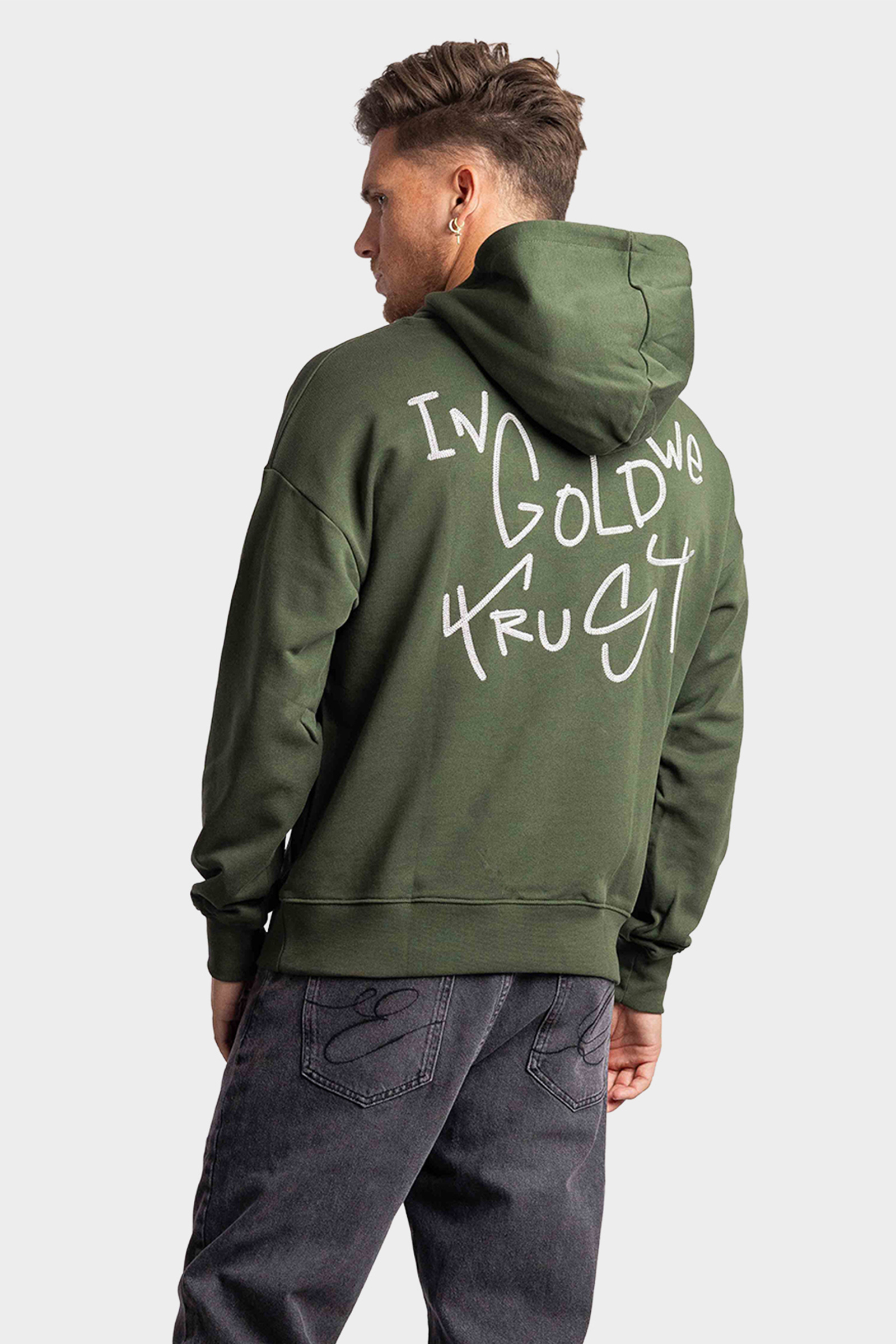In Gold We Trust The Dyrdek Hoodie Heren Groen Heren shoppen? |  Soccerfanshop NL
