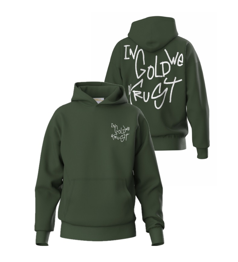 In Gold We Trust The Dyrdek Hoodie Heren Groen Heren shoppen? |  Soccerfanshop NL