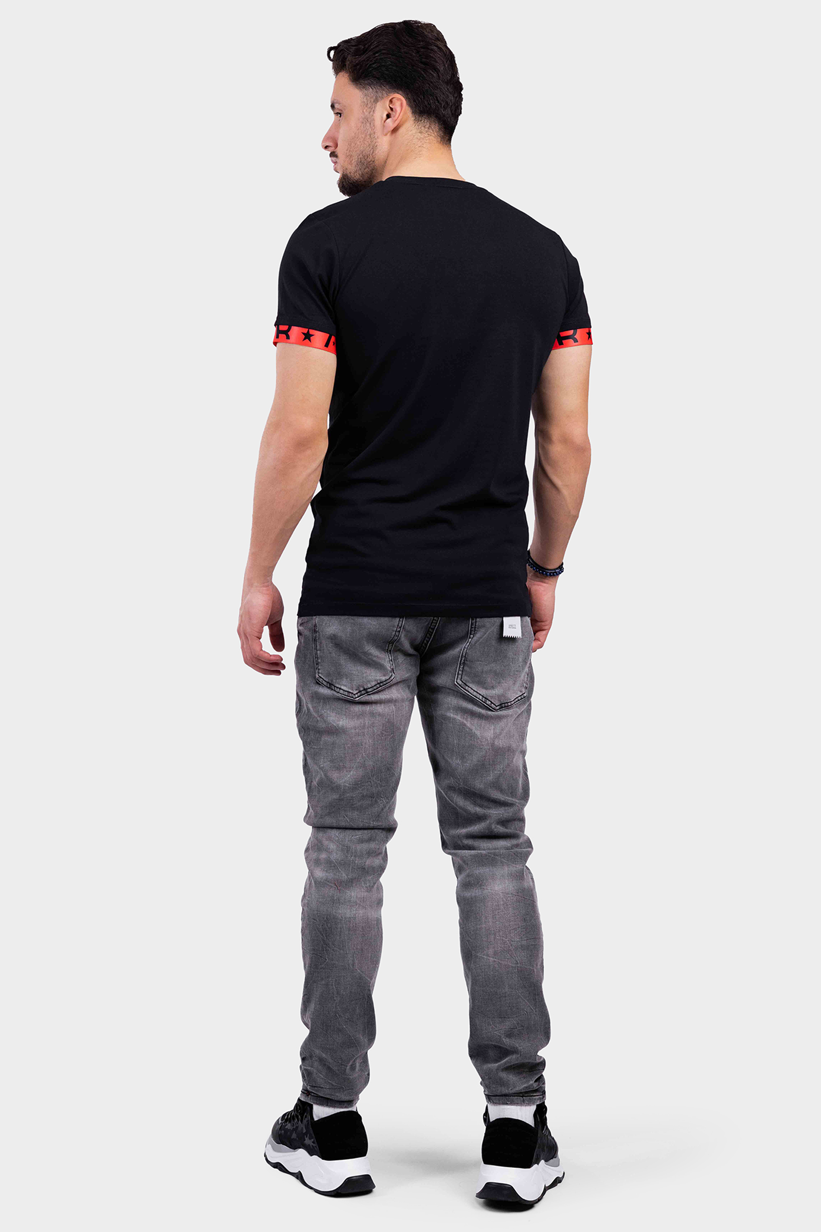 AB Lifestyle Flag TShirt Heren Zwart/Rood Heren shoppen