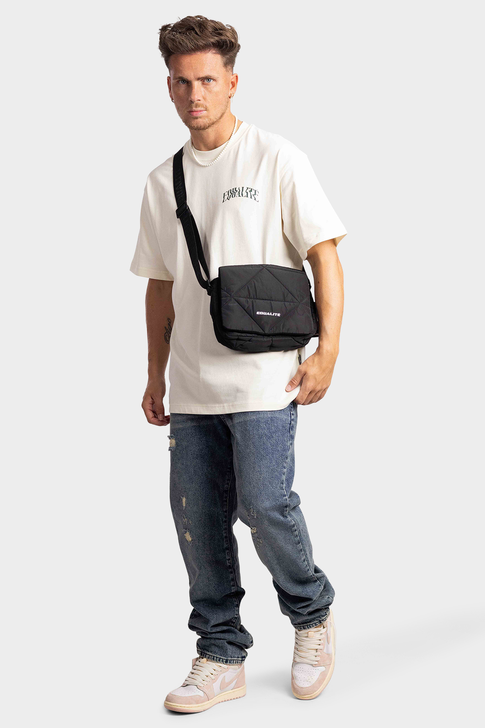 Equalité Alan Nylon Messenger Schoudertas Heren Zwart Heren shoppen