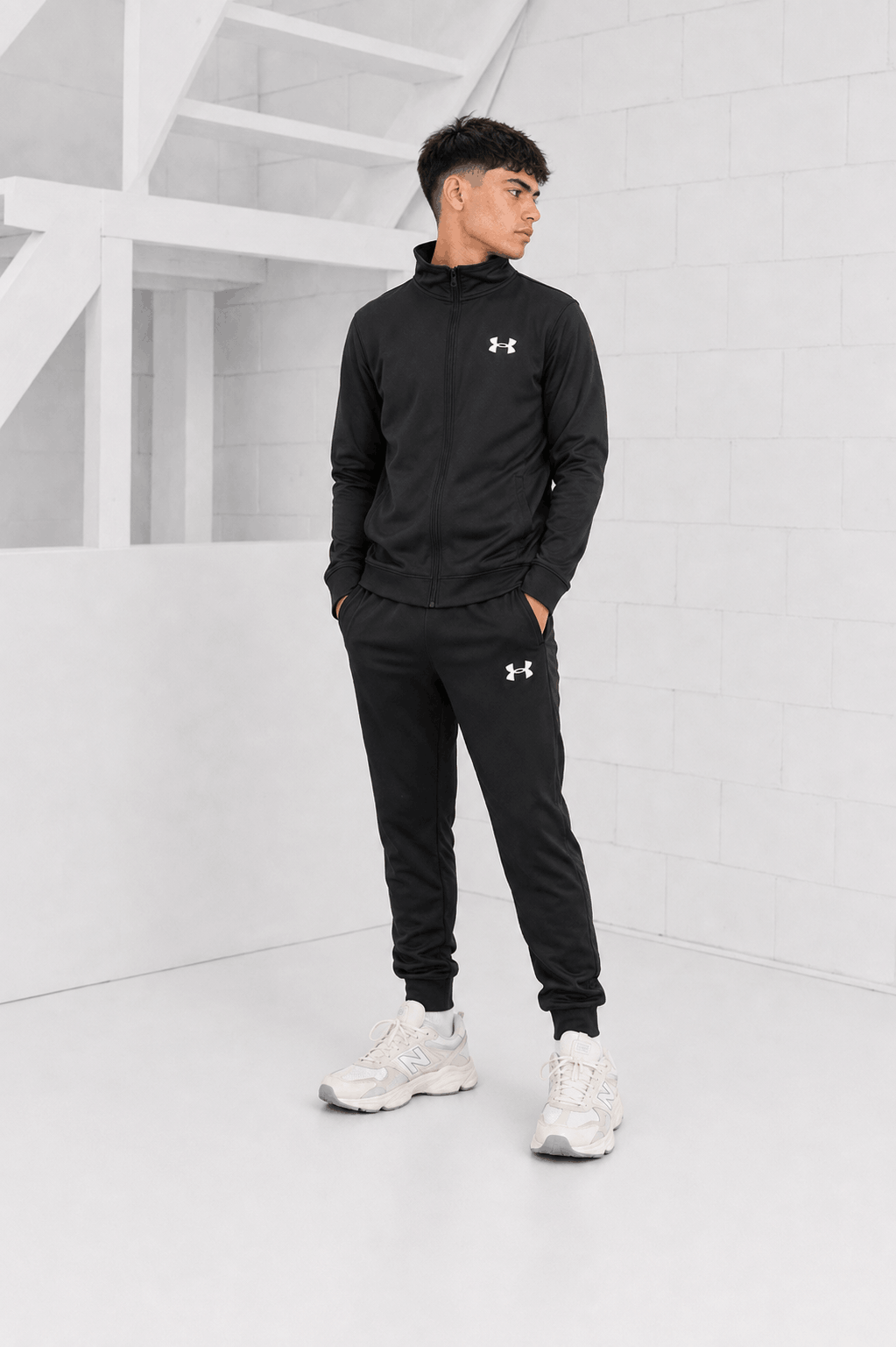 Under Armour Rival Knit Trainingspak Kids Zwart - Maat 152 - Kleur: Zwart | Soccerfanshop