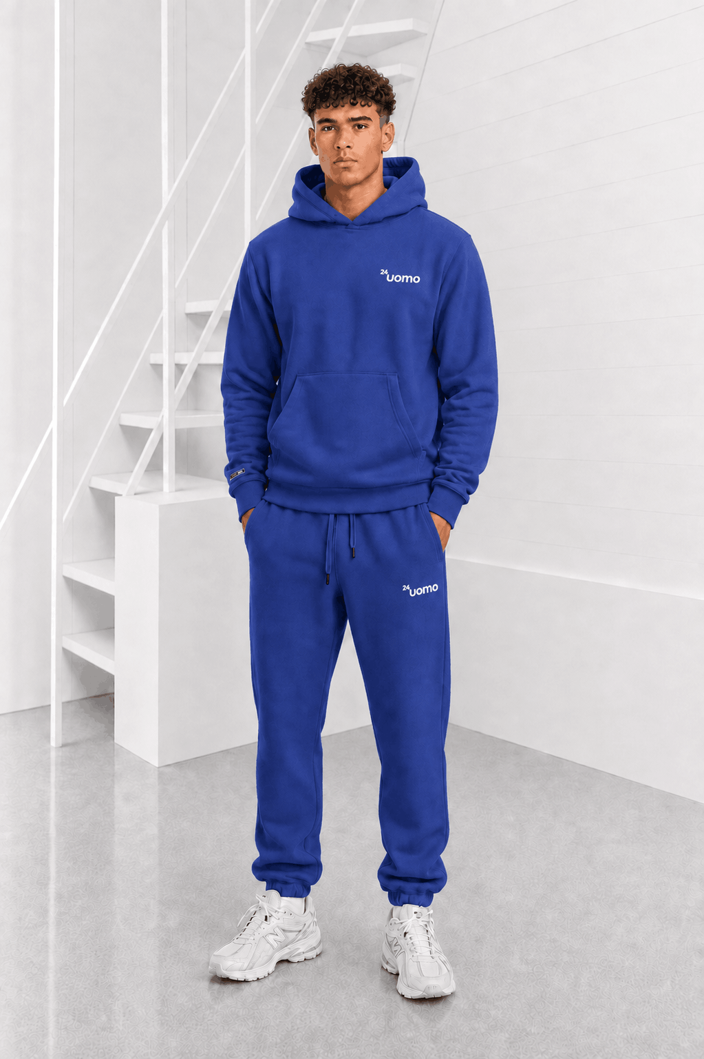 24 Uomo Basic Trainingspak Heren Donkerblauw - Maat S - Kleur: Donkerblauw | Soccerfanshop