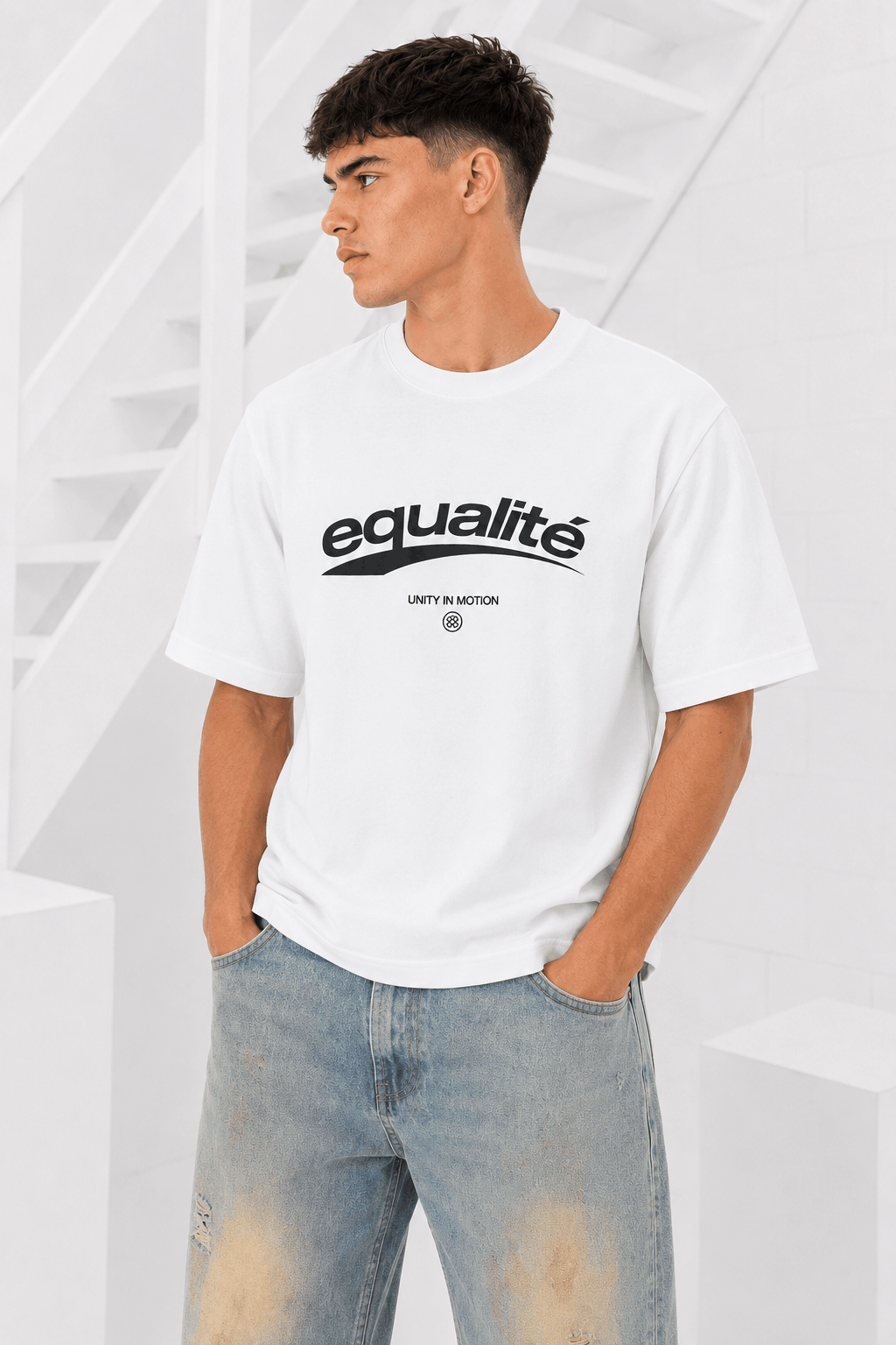 Equalité Axel Oversized T-Shirt Heren Wit - Maat XS - Kleur: Wit | Soccerfanshop