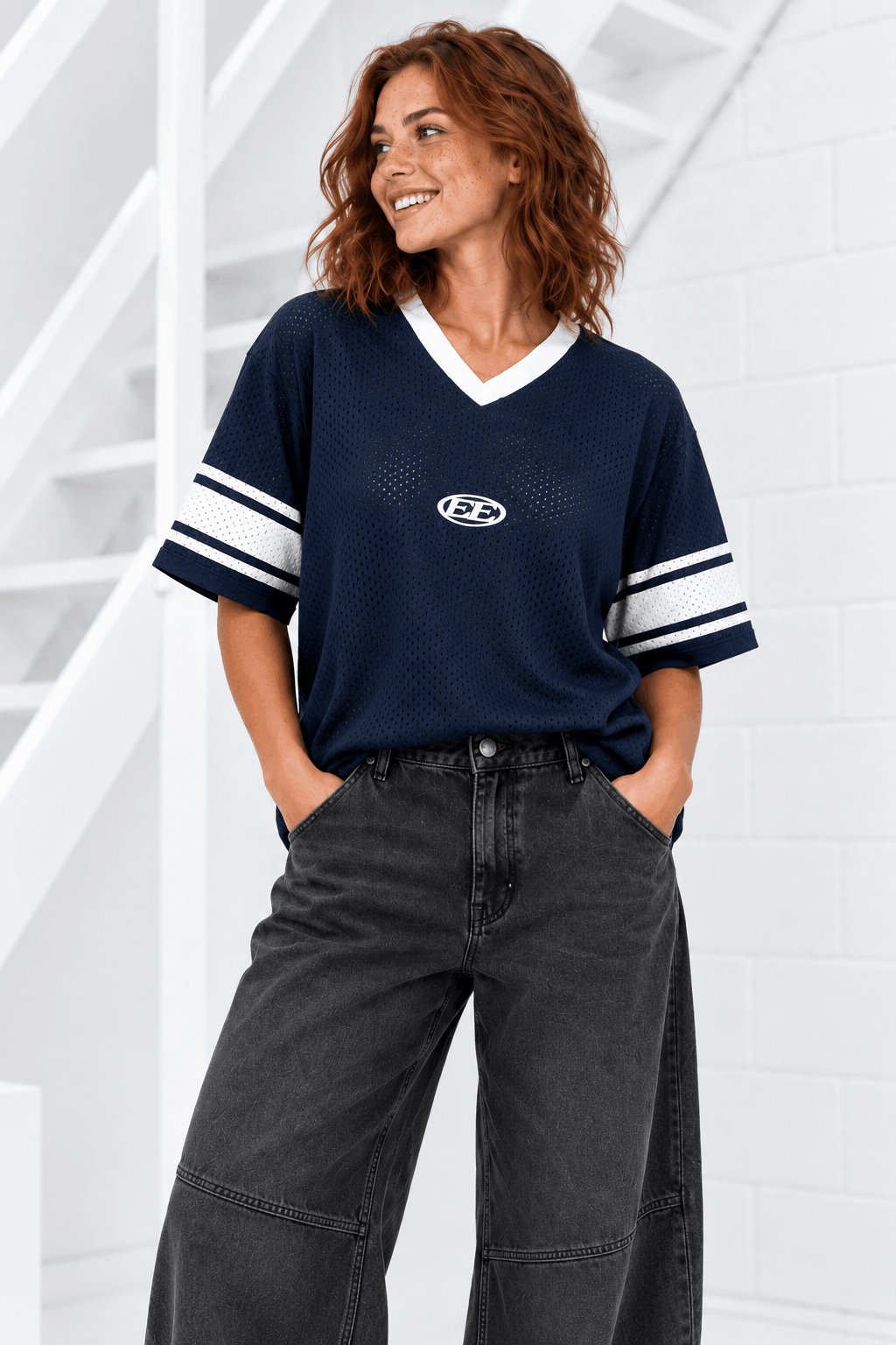 Equalité Charles Knit Jersey T-shirt Dames Donkerblauw - Maat XS - Kleur: Donkerblauw | Soccerfanshop