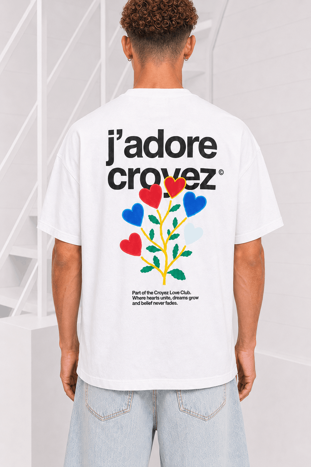Croyez J'Adore  Club T-Shirt Heren Wit - Maat S - Kleur: Wit | Soccerfanshop