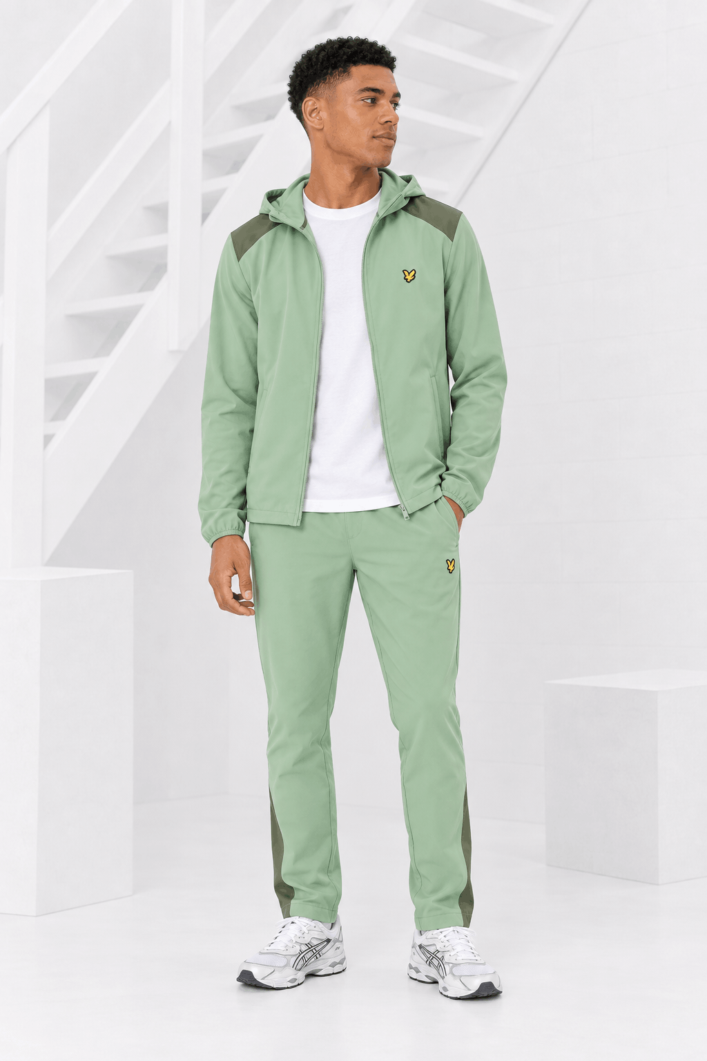 Lyle & Scott Panelled Trainingspak Heren Groen - Maat XL - Kleur: Groen | Soccerfanshop