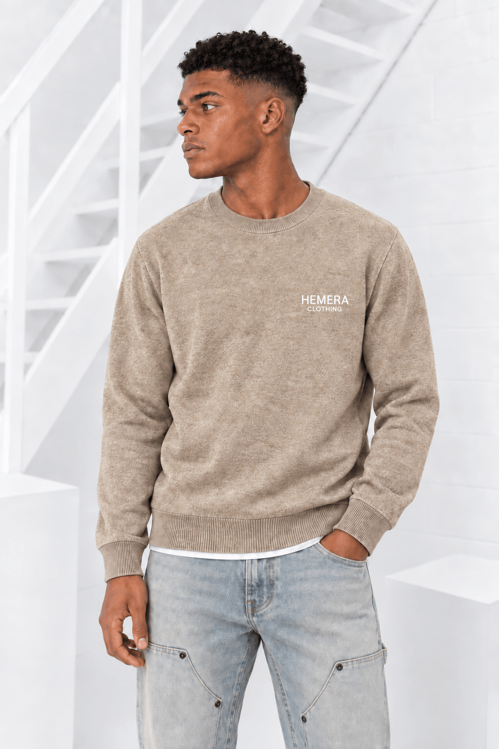 Hemera Clothing Logo Knitted Sweater Sand - Maat XXL - Kleur: Sand | Soccerfanshop