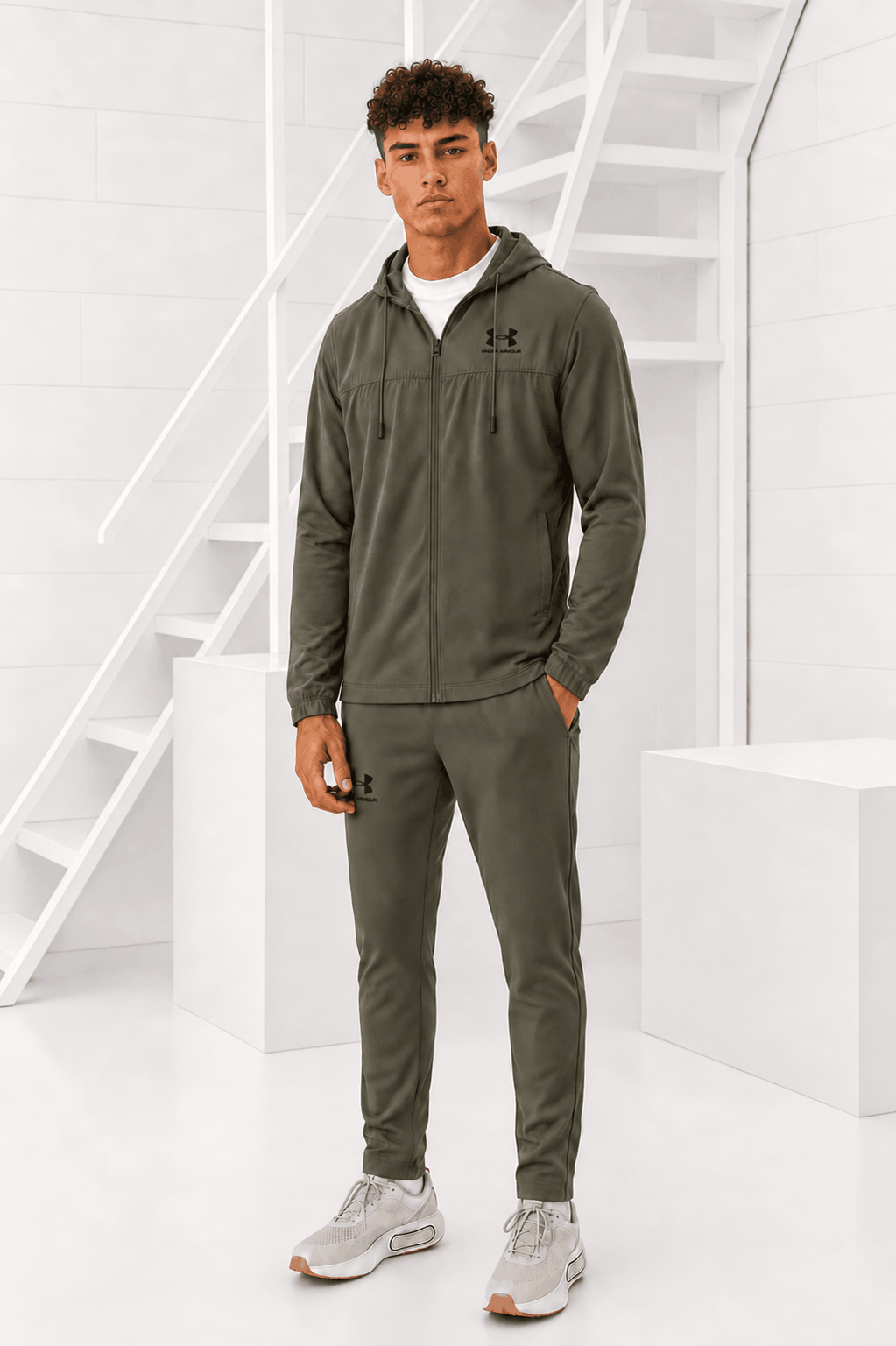 Under Armour Rival Woven Windbreaker Trainingspak Heren Donkergroen - Maat XXL - Kleur: Donkergroen | Soccerfanshop