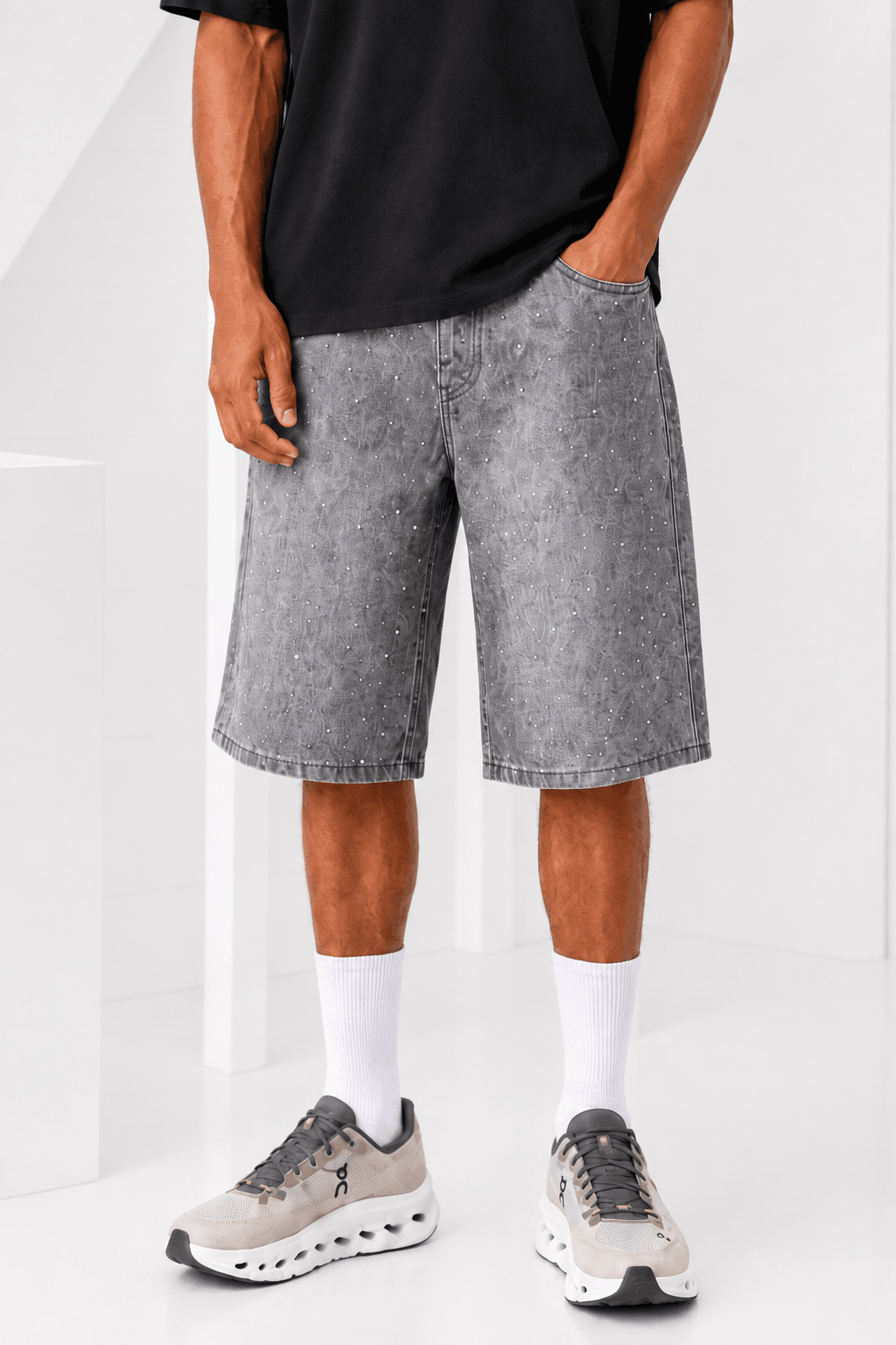 Project x Paris Shorts Heren Grijs - Maat L - Kleur: Donkergrijs | Soccerfanshop