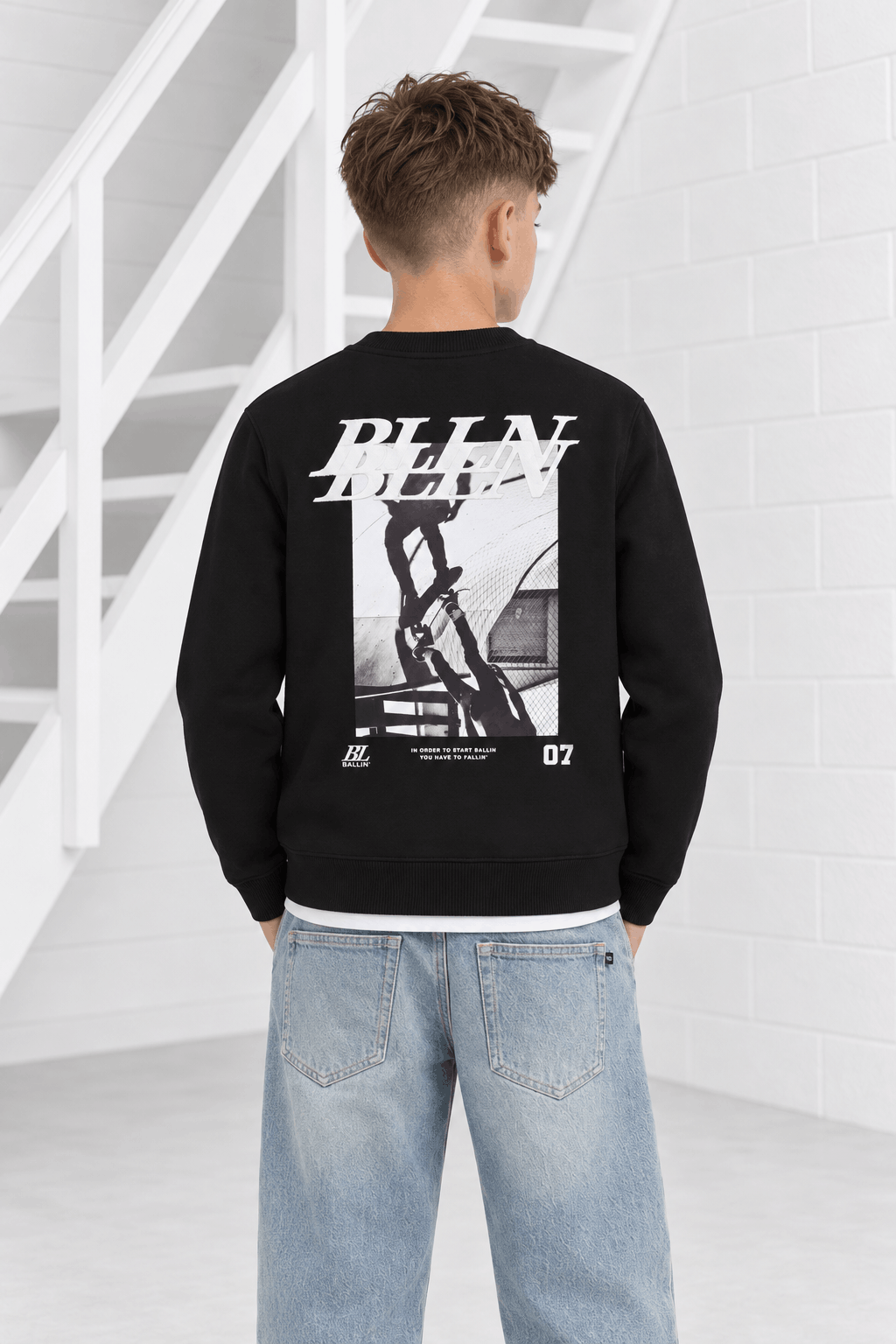 Ballin Amsterdam Crewneck Regular Kids Zwart - Maat 152 - Kleur: Zwart | Soccerfanshop