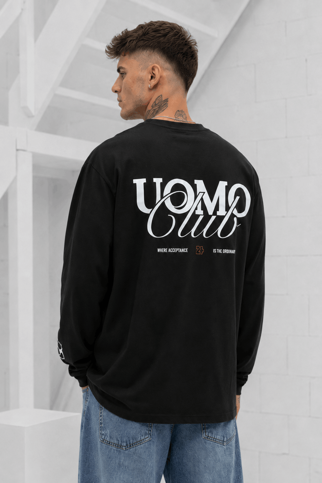 24 Uomo Community Longsleeve Heren Zwart - Maat L - Kleur: Zwart | Soccerfanshop