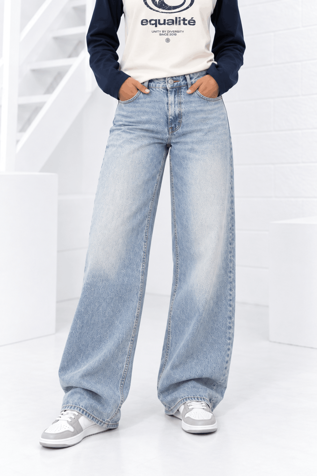Equalité Julian Baggy Jeans Dames Blauw - Maat 26 - Kleur: Lichtblauw | Soccerfanshop