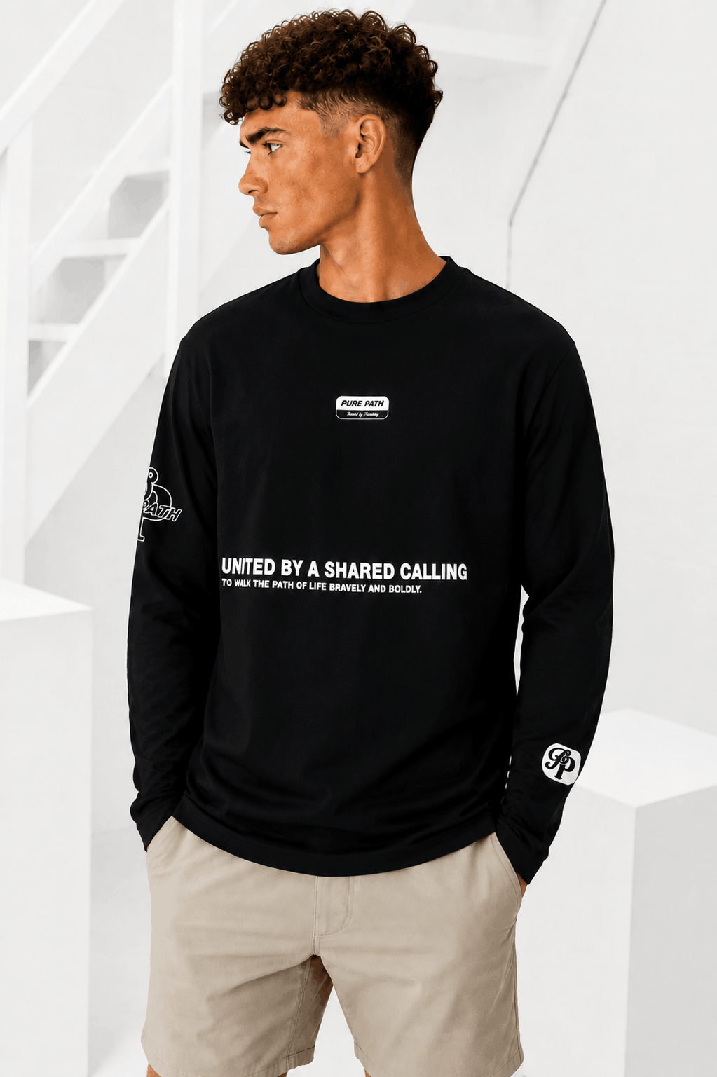 Pure Path United Longsleeve T-Shirt Heren Zwart - Maat S - Kleur: Zwart | Soccerfanshop