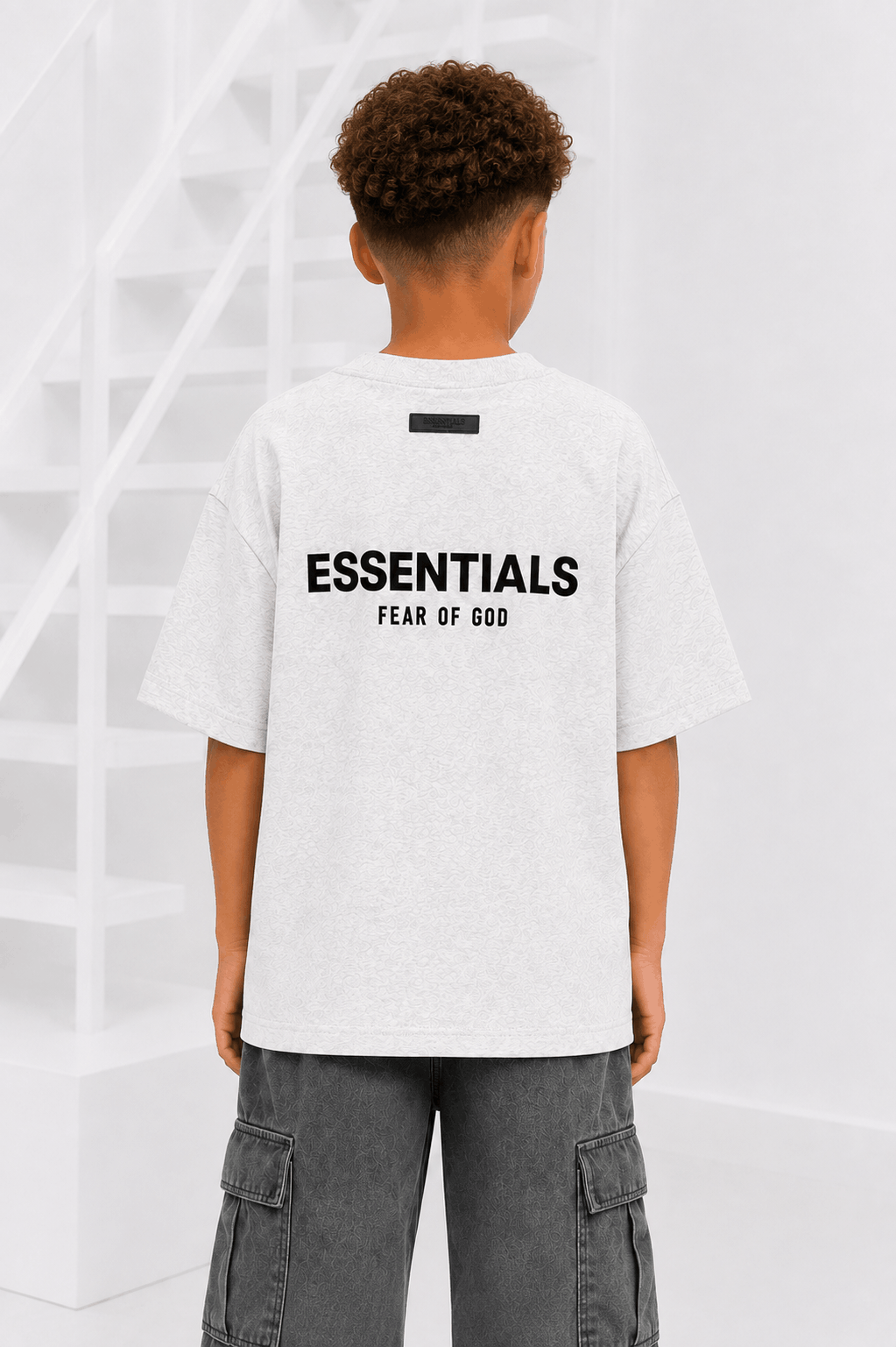 Fear Of God Essentials T-Shirt Kids Lichtgrijs - Maat 128 - Kleur: Lichtgrijs | Soccerfanshop