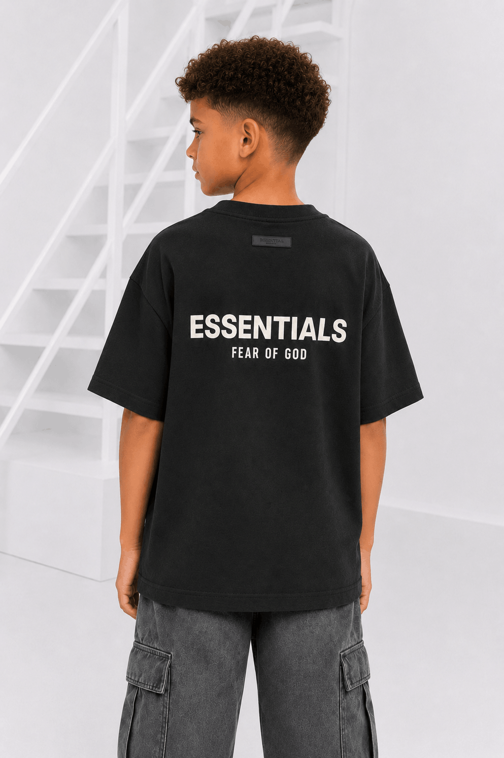 Fear Of God Essentials T-Shirt Kids Donkergrijs - Maat 164 - Kleur: Donkergrijs | Soccerfanshop