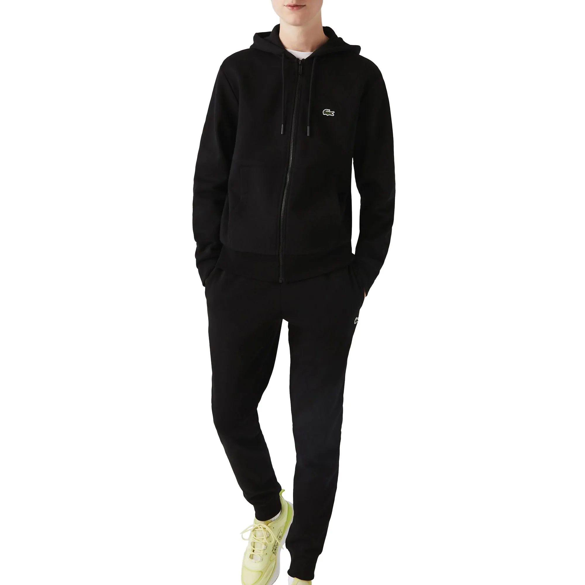 Lacoste Full Zip Trainingspak Heren Zwart - Maat L - Kleur: Zwart | Soccerfanshop