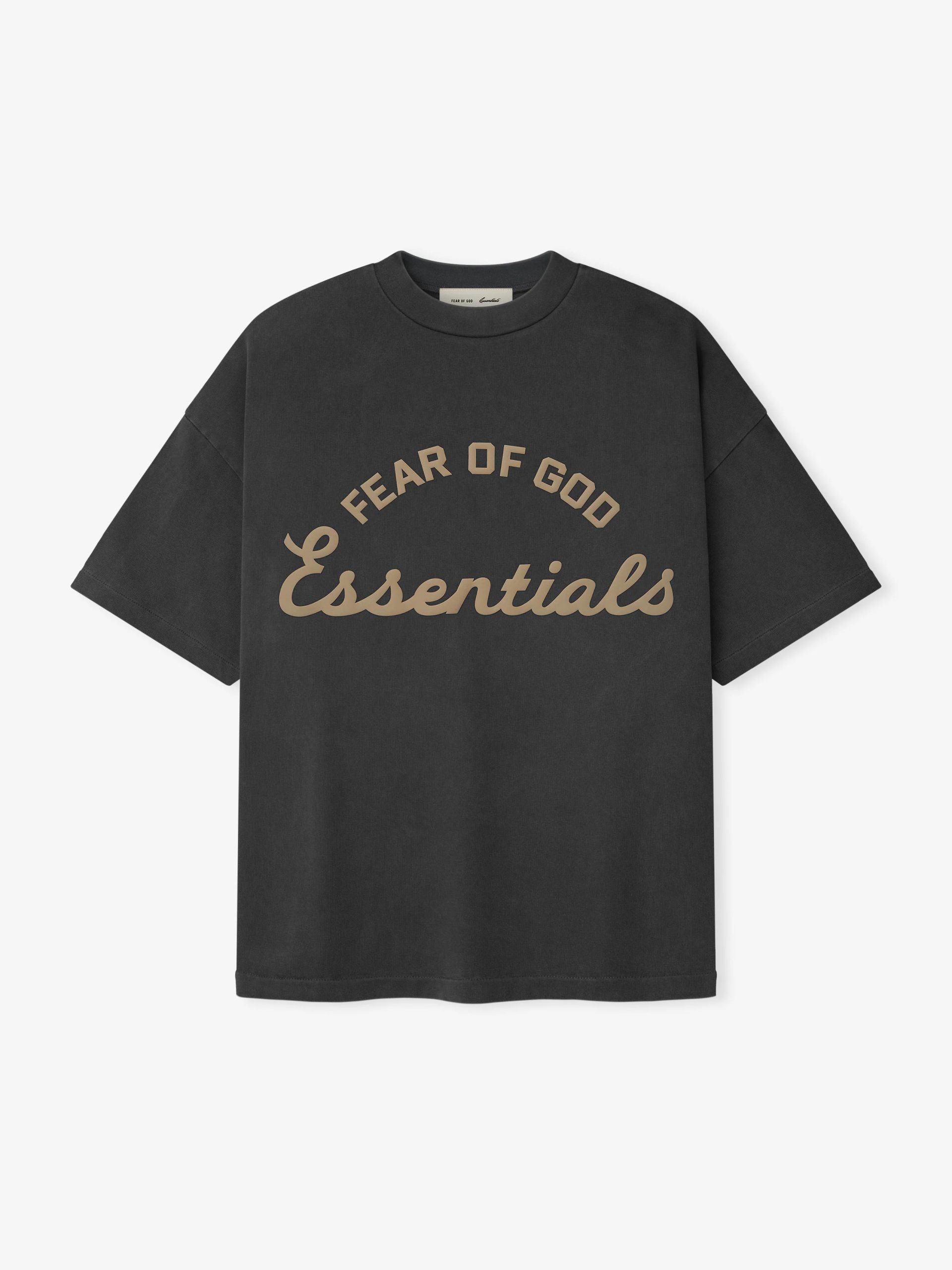 Fear Of God Essentials Training 90s T-Shirt Heren Donkergrijs - Maat M - Kleur: GoudDonkergrijs | Soccerfanshop