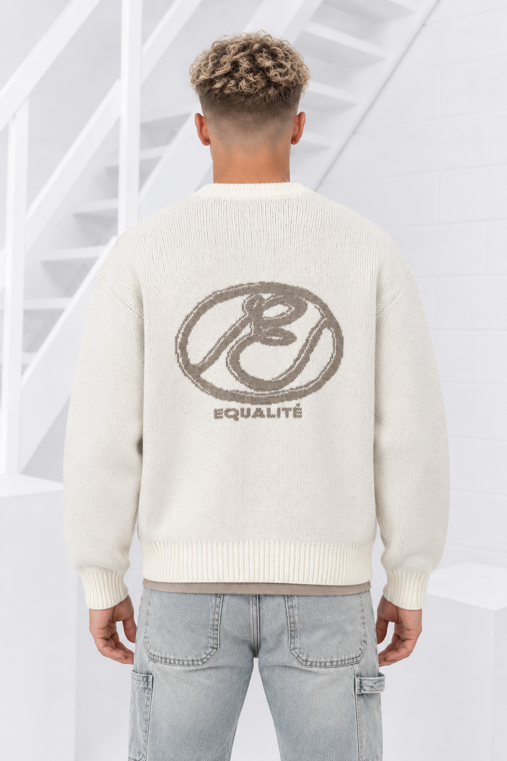Equalité arid Knit Sweater Heren Wit  - Maat XL - Kleur: Gebroken Wit | Soccerfanshop