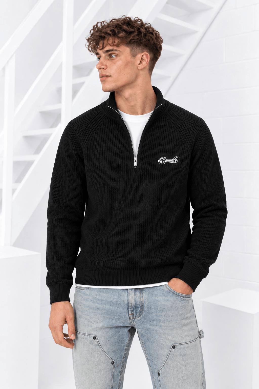 Equalité Funnl Knit Sweater Heren Zwart - Maat S - Kleur: Zwart | Soccerfanshop