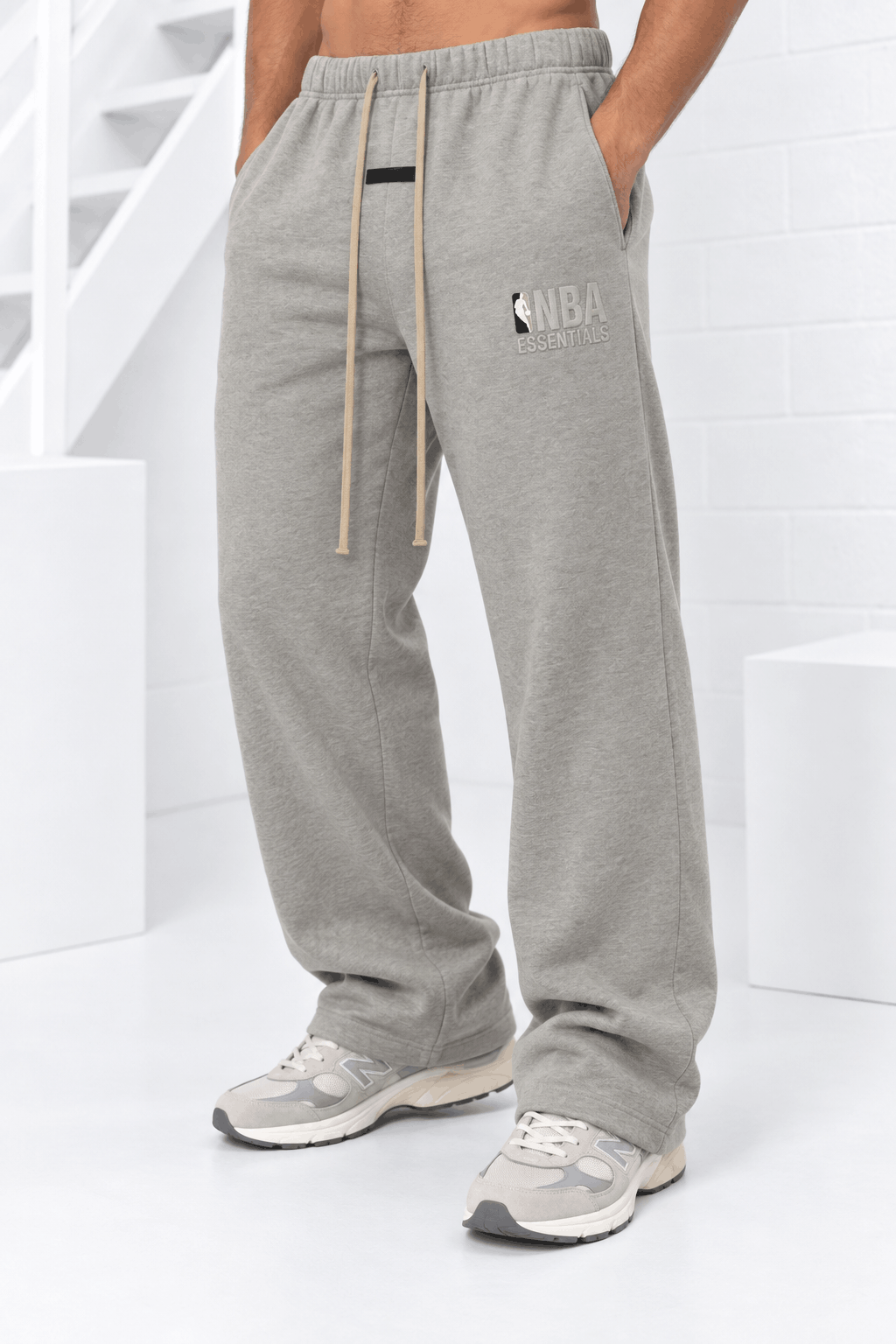 Fear Of God Essentials X NBA Relaxed Sweatpants Heren Grijs - Maat S - Kleur: Grijs | Soccerfanshop