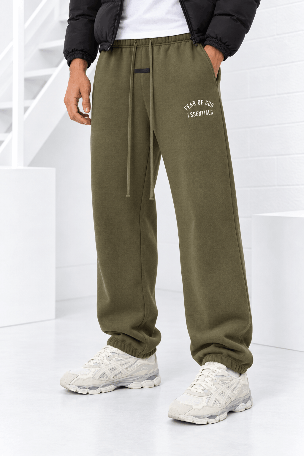 Fear Of God Essentials Fleece Sweatpants Heren Groen - Maat S - Kleur: Groen | Soccerfanshop