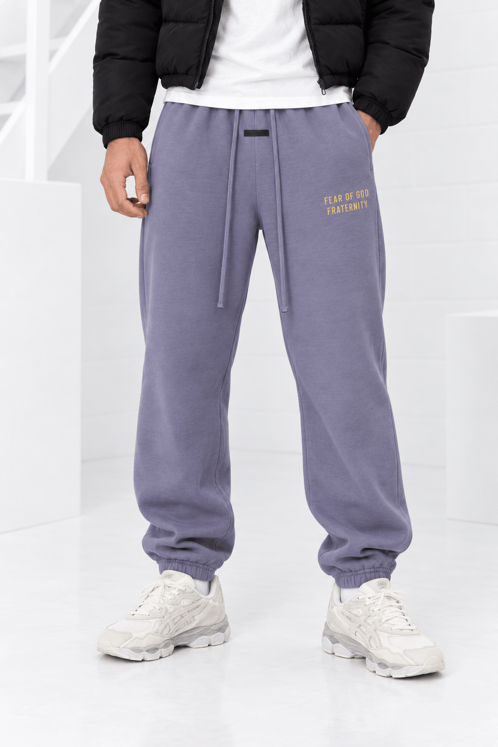 Fear Of God Essentials Fleece Sweatpants Heren Paars - Maat S - Kleur: GeelPaars | Soccerfanshop