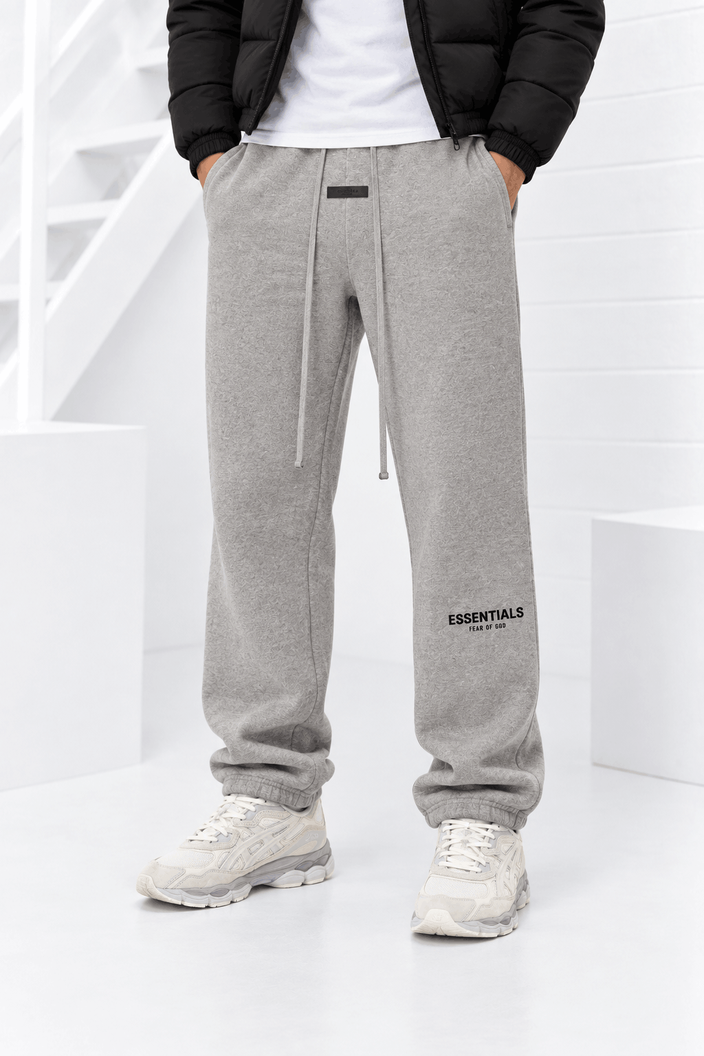 Fear Of God Essentials Fleece Sweatpants Heren Dark Oatmeal - Maat XS - Kleur: BruinGrijs | Soccerfanshop