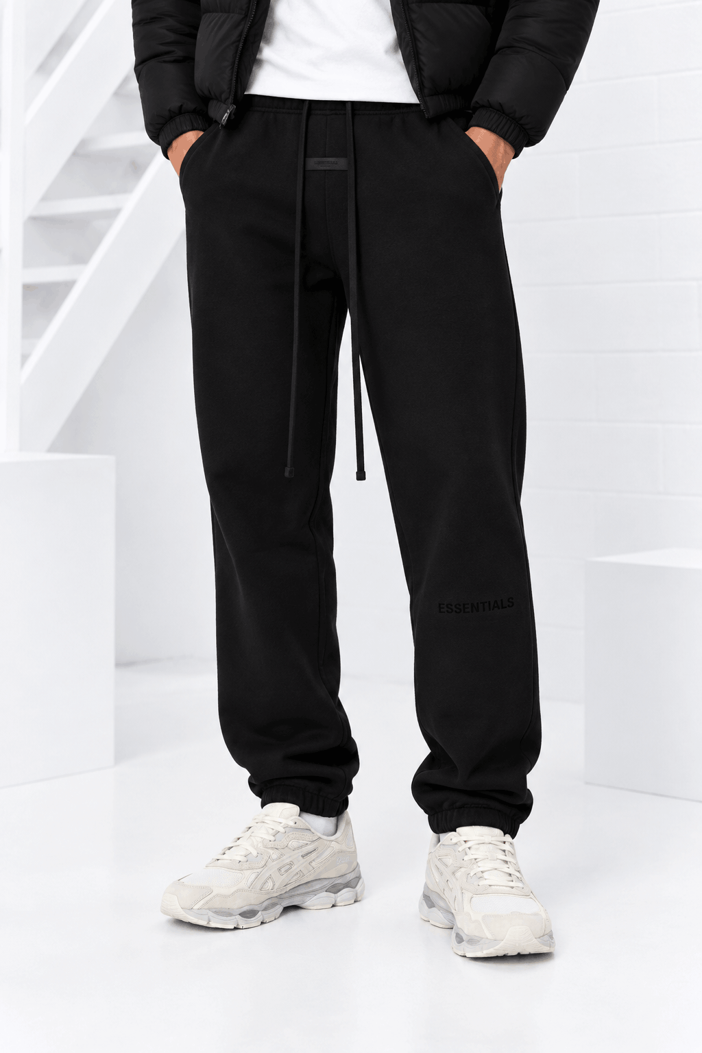 Fear Of God Essentials Fleece One Sweatpants Heren Zwart - Maat XS - Kleur: Zwart | Soccerfanshop