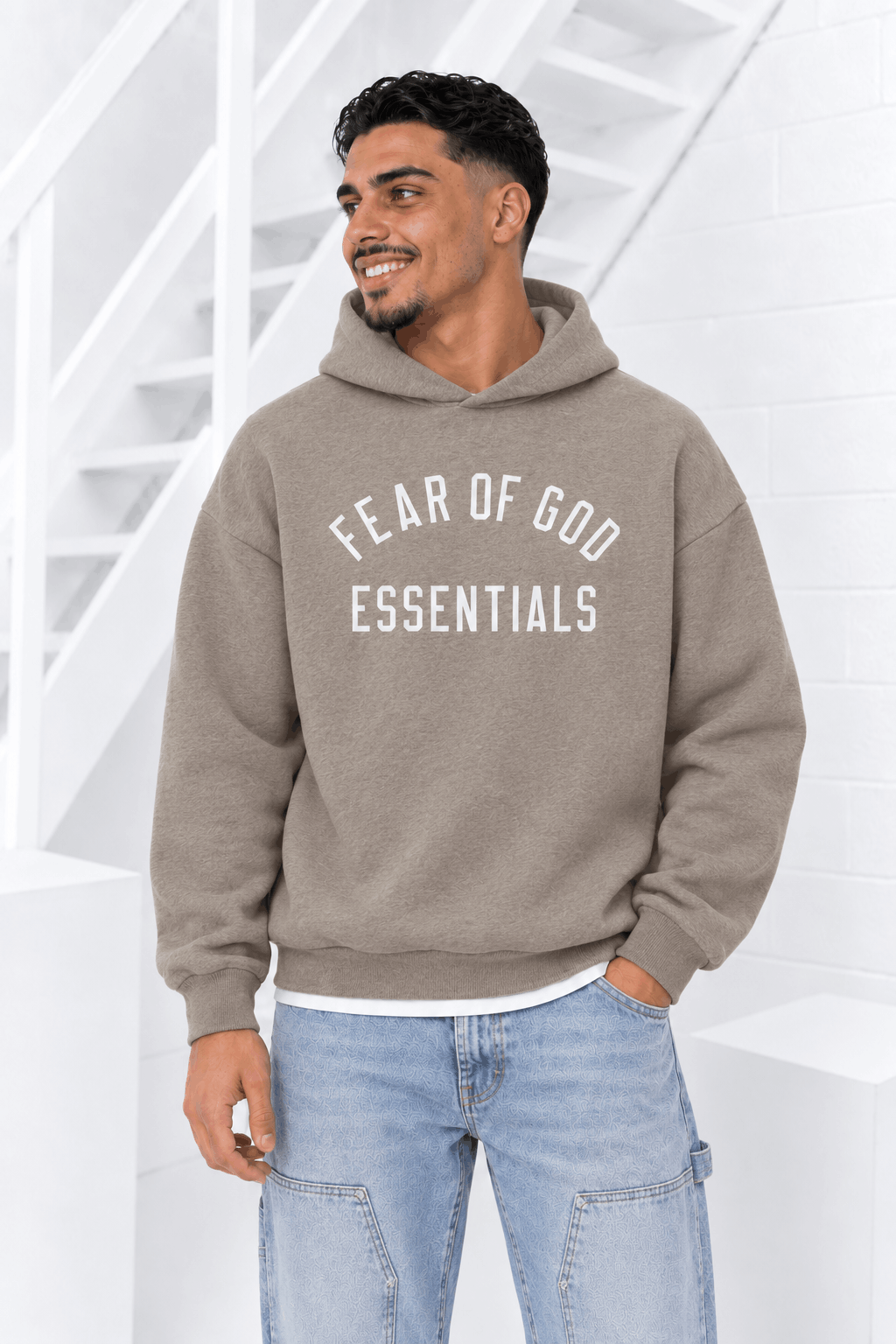Fear Of God Essentials Heavy Fleece Hoodie Heren Grijs - Maat S - Kleur: Grijs | Soccerfanshop