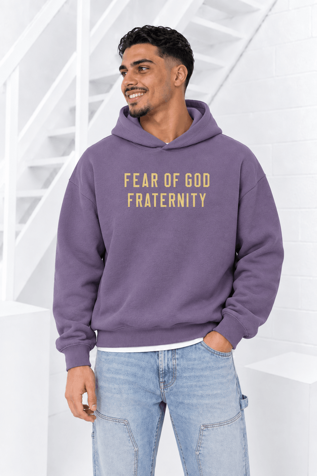 Fear Of God Essentials Heavy Fleece Hoodie Heren Lavender - Maat L - Kleur: Paars | Soccerfanshop