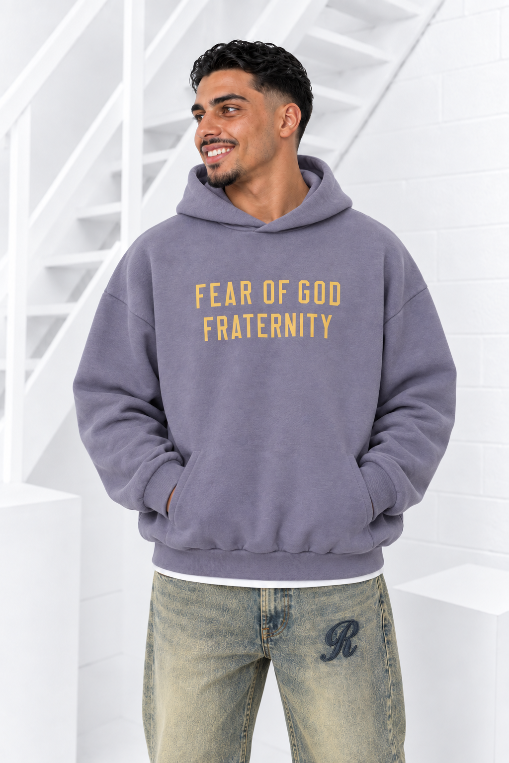 Fear Of God Essentials Heavy Fleece Hoodie Heren Lavender - Maat M - Kleur: Paars | Soccerfanshop