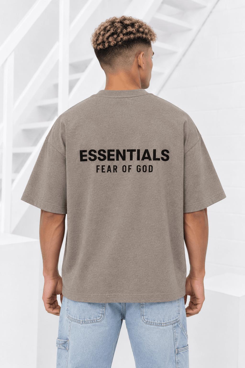 Fear Of God Essentials Classic T-Shirt Heren Sand - Maat XS - Kleur: SandZwart | Soccerfanshop
