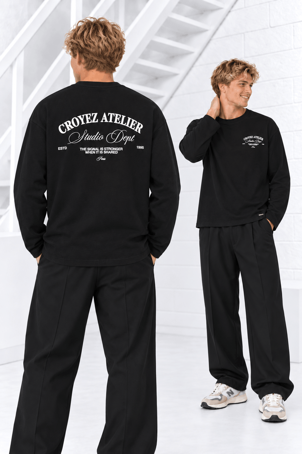 Croyez  Studio Dept Longsleeve T-Shirt Heren Antra - Maat XXL - Kleur: Zwart | Soccerfanshop