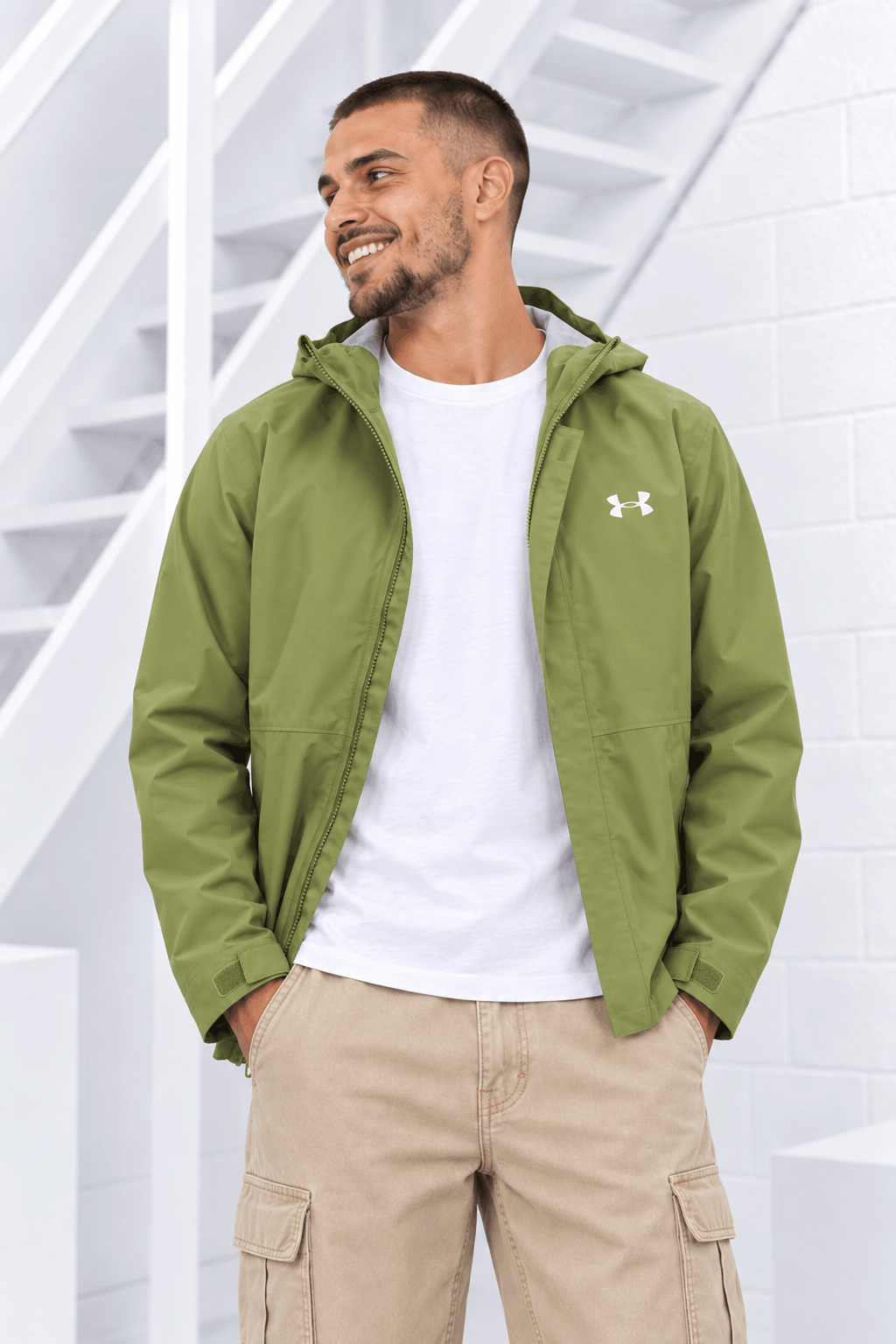 Under Armour Stormproof Cloudstrike Windbreaker Heren Donkergroen - Maat XL - Kleur: Donkergroen | Soccerfanshop