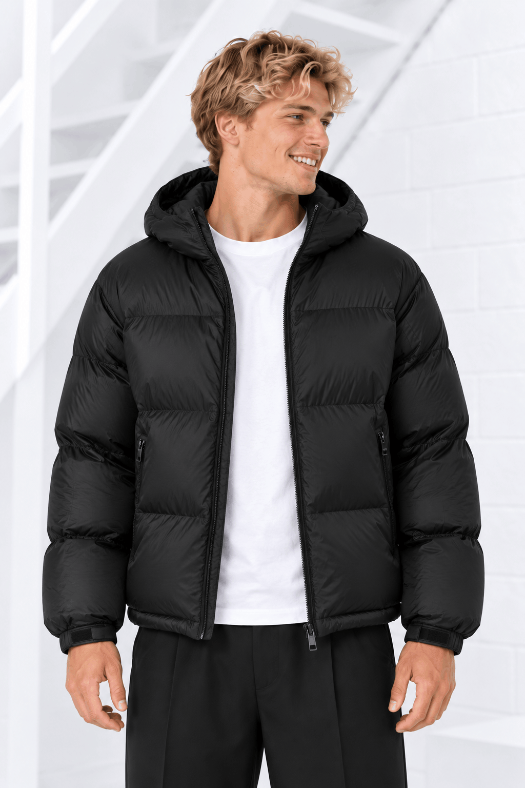 Croyez Translucide Puffer Jacket Heren zwart - Maat L - Kleur: Zwart | Soccerfanshop
